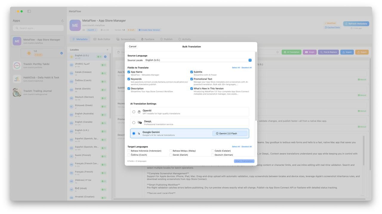 iOS Metadata and Localization Manager gallery image