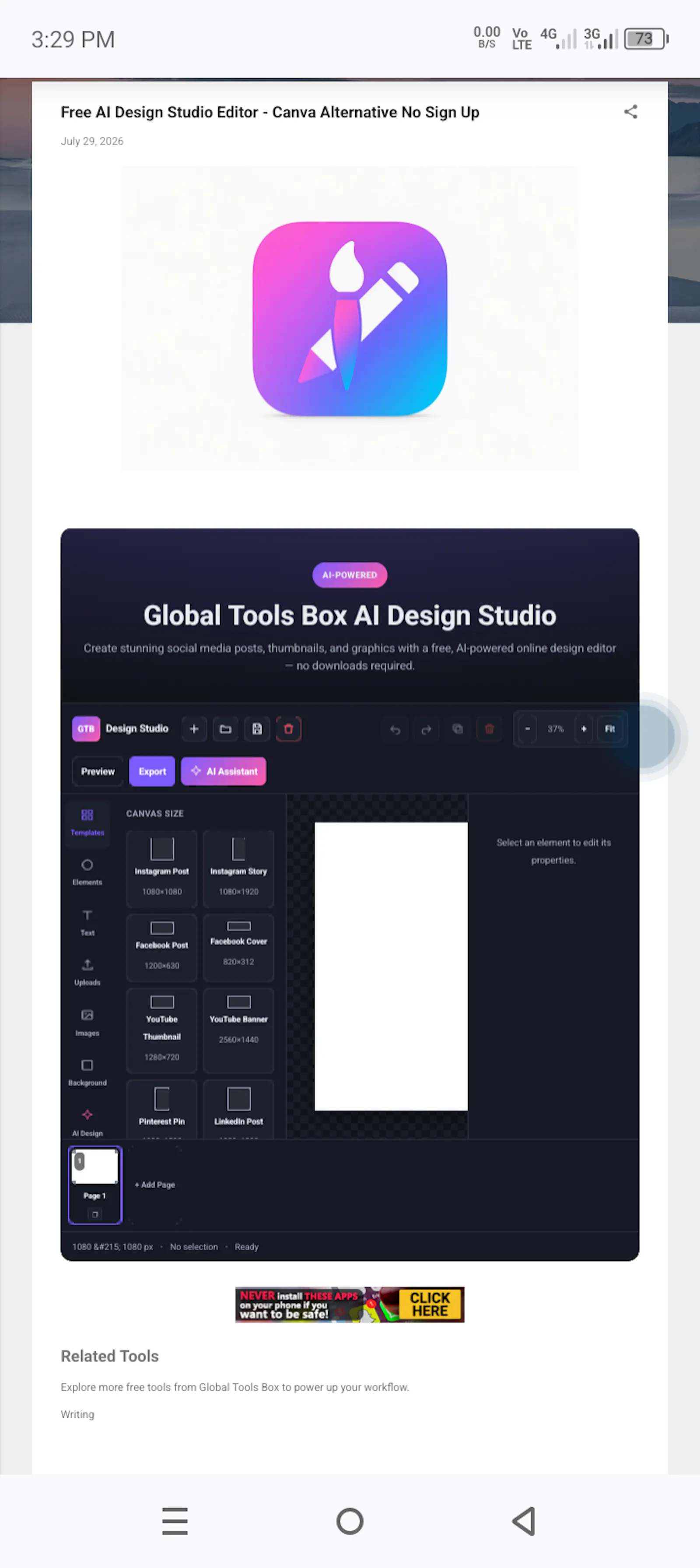 Canva Alternative AI Design Studio screenshot 2