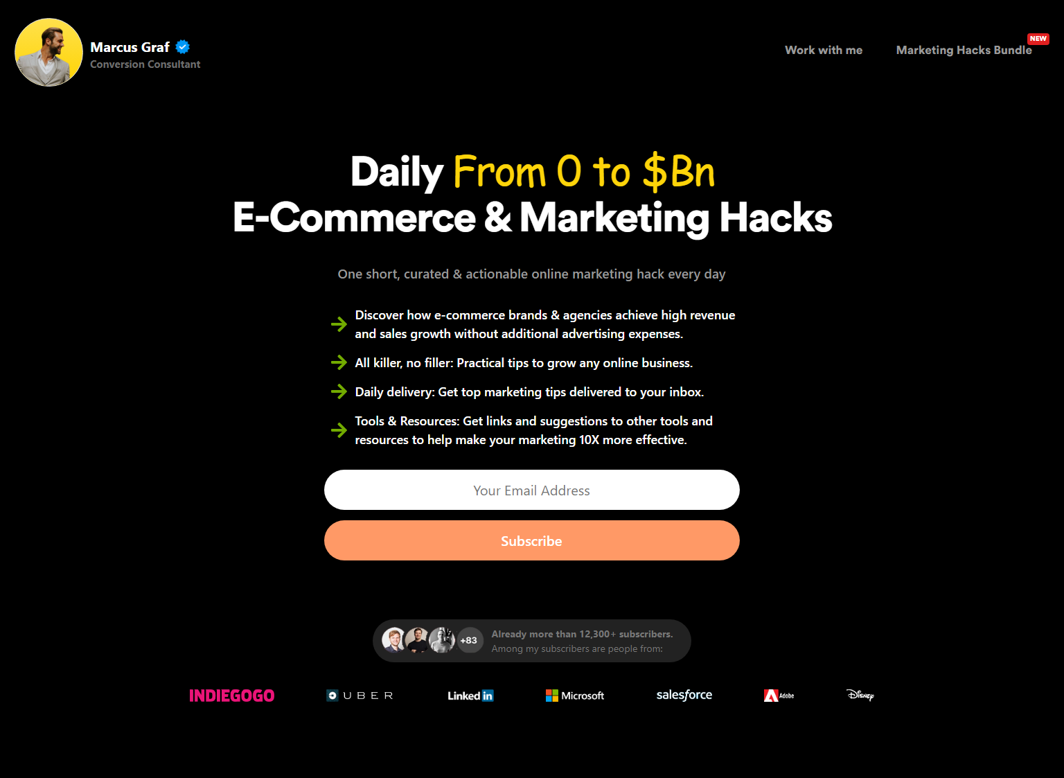Diariamente de 0 a $ BN Marketing Hacks media 1