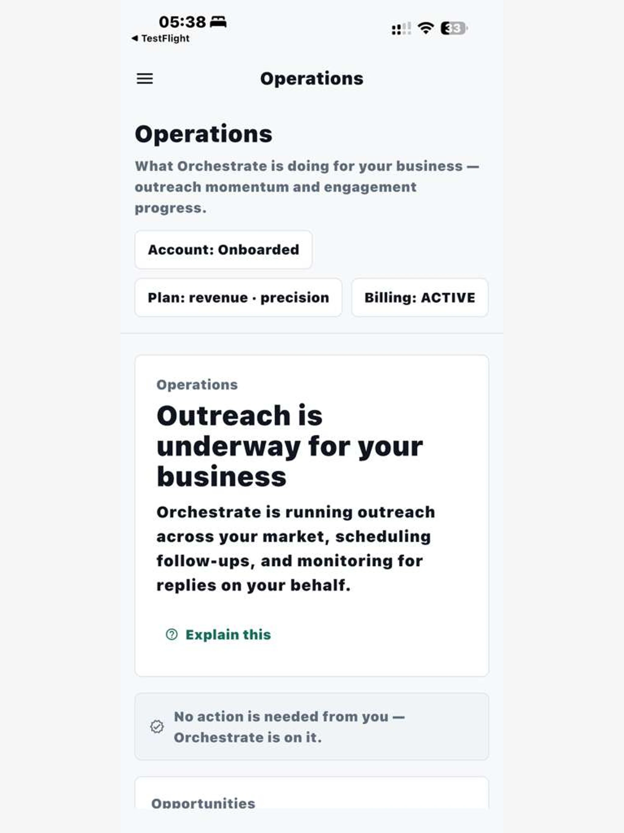 Orchestrate screenshot 1