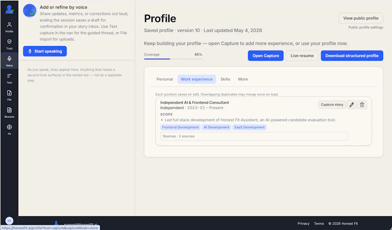 Announcing HonestFit.ai screenshot 1