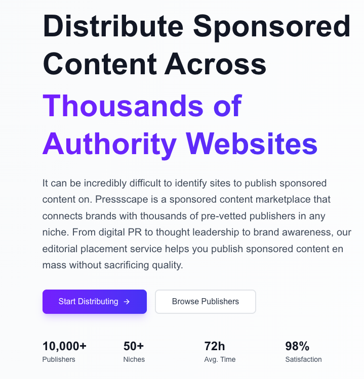 PressScape: Marketplace For Digital PR gallery image