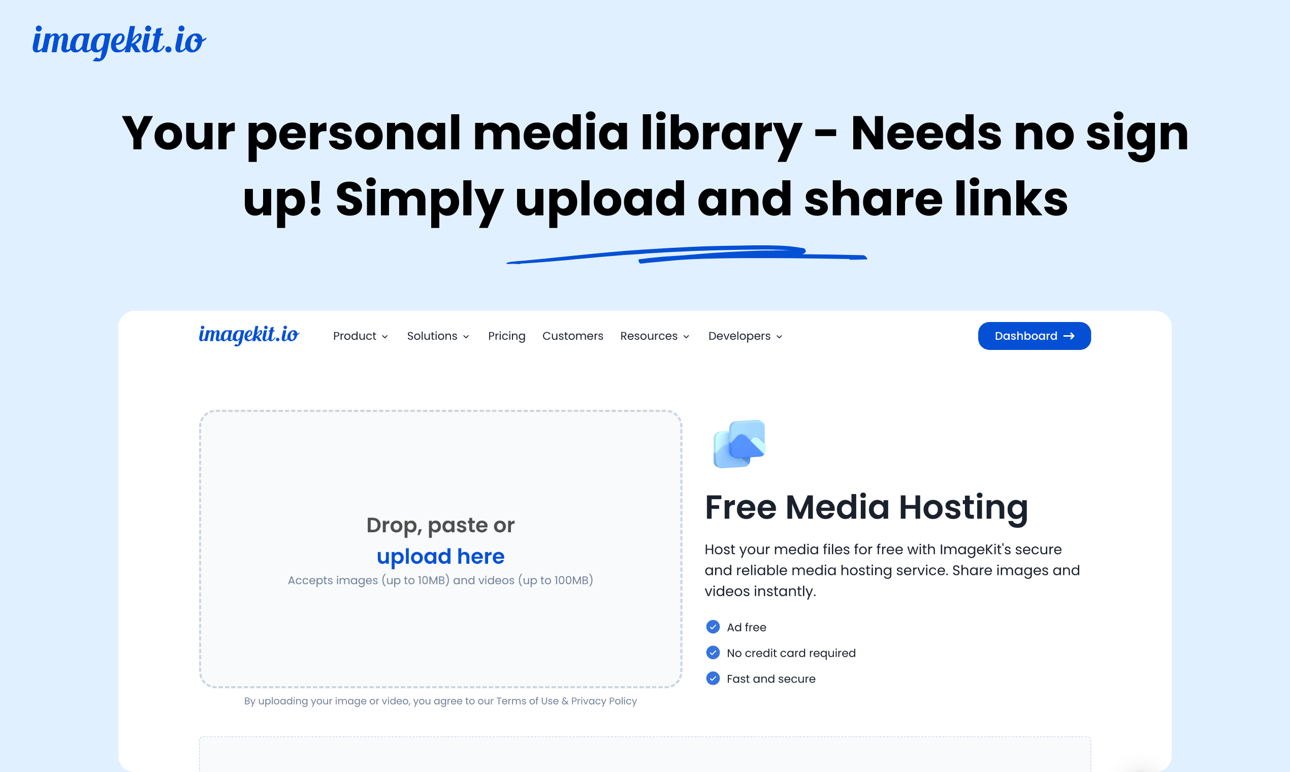 Media Hosting Media Percuma oleh ImageKit 2