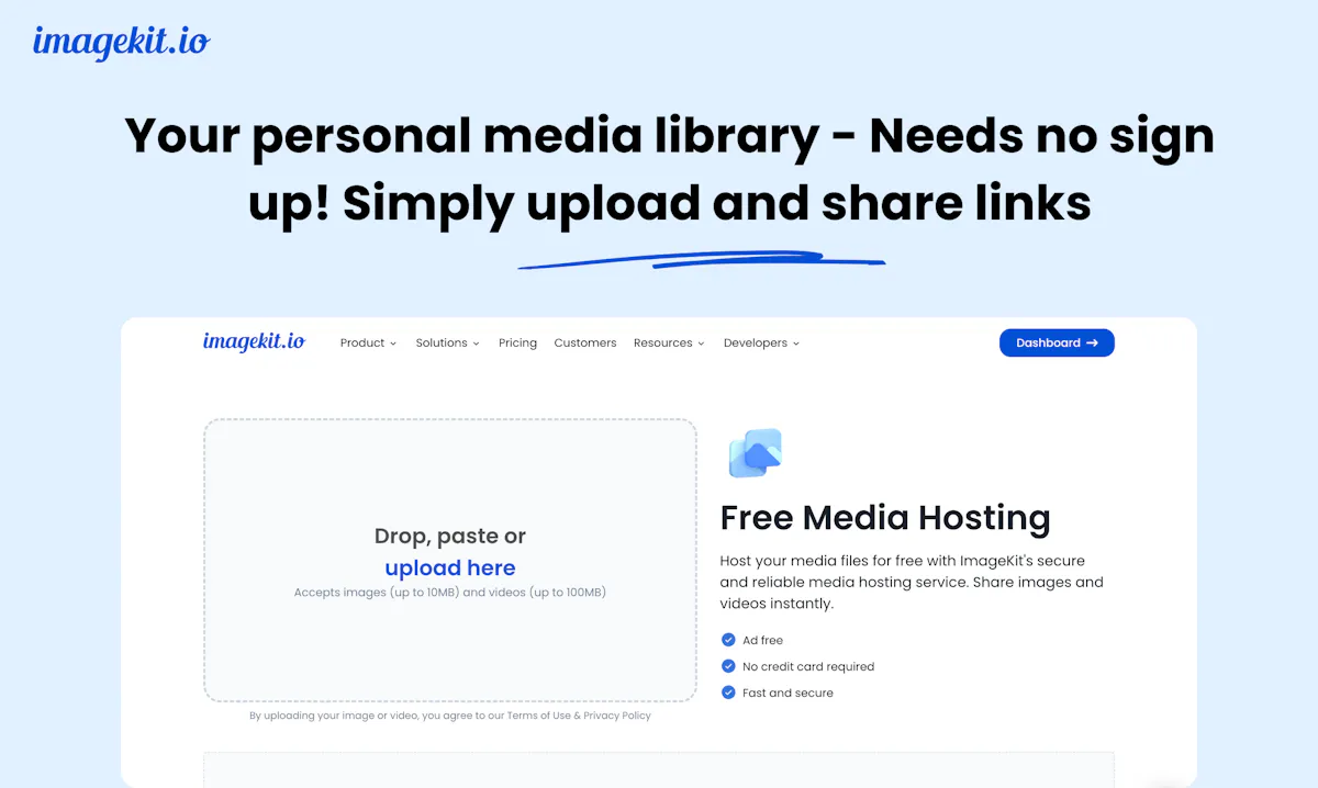 Free Media Hosting by ImageKit