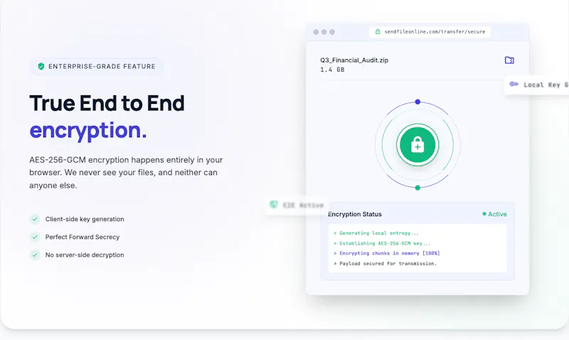 SendFileOnline.com screenshot 2