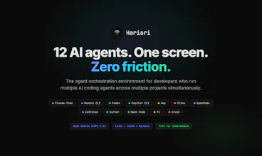 HariAri - Run 12 agents side by side gallery image