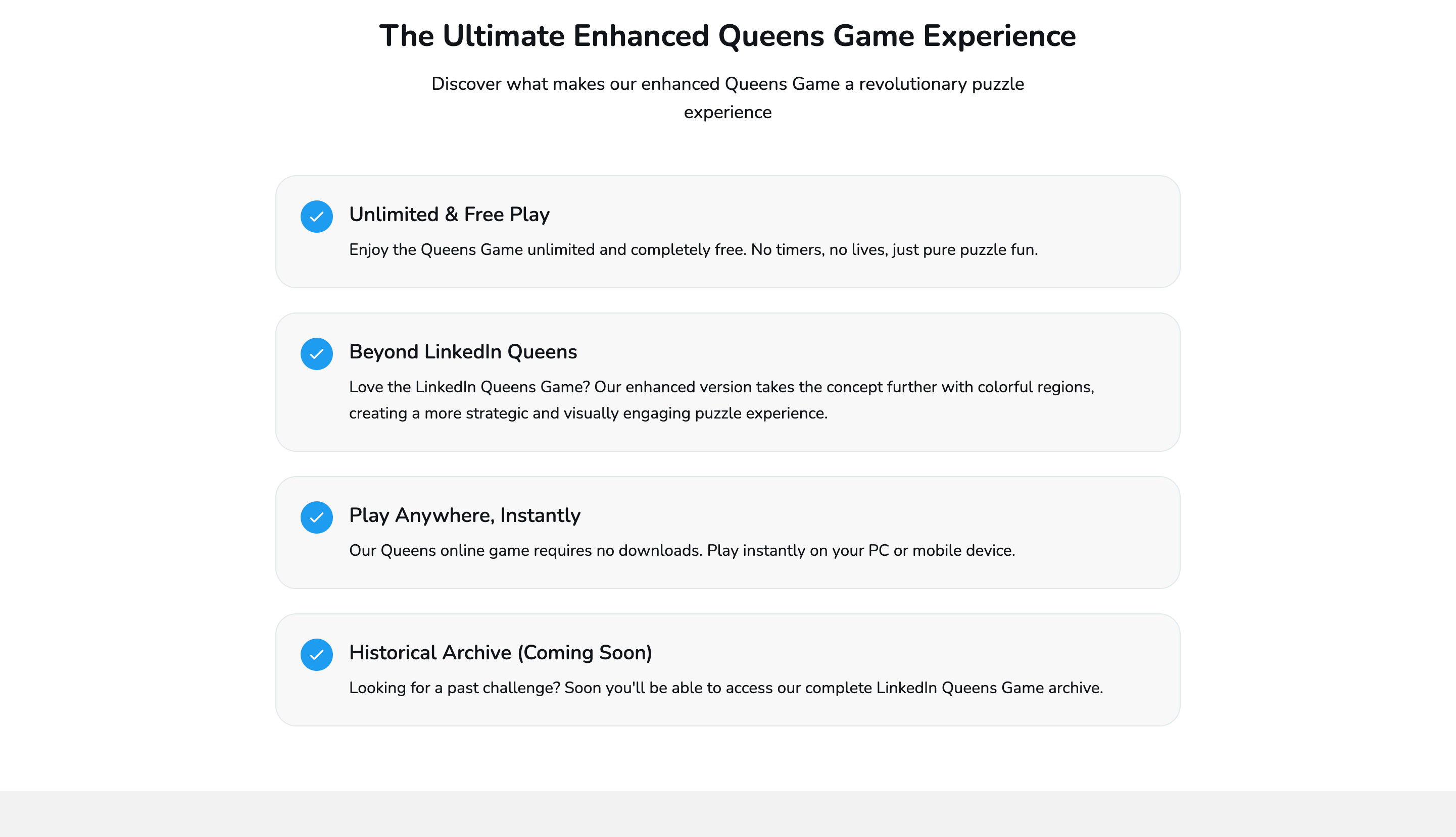 Enhanced Queens Game gallery image