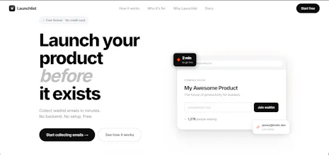 Launchlist gallery image