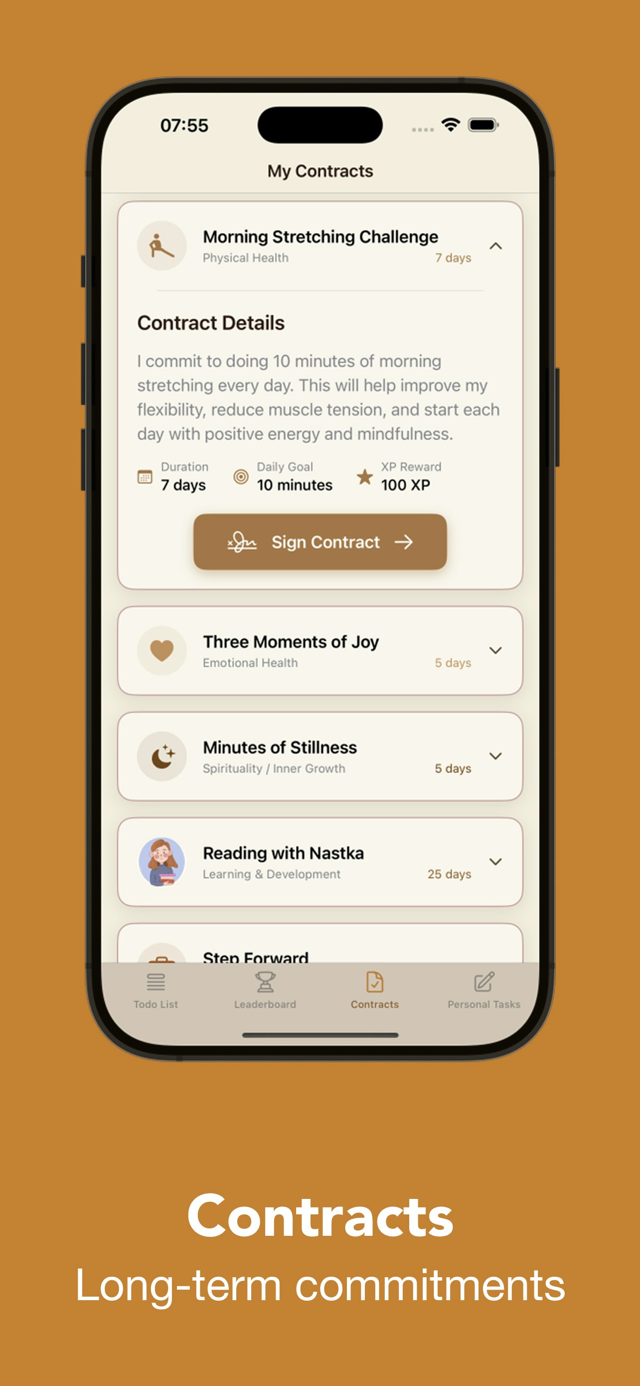 XP IRL: new design and Contracts feature - Screenshot 4 showing product features and functionality