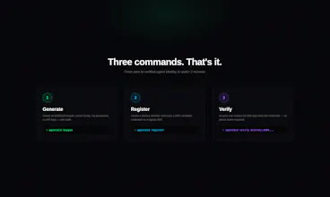 agentdid — Identity for the agentic era gallery image