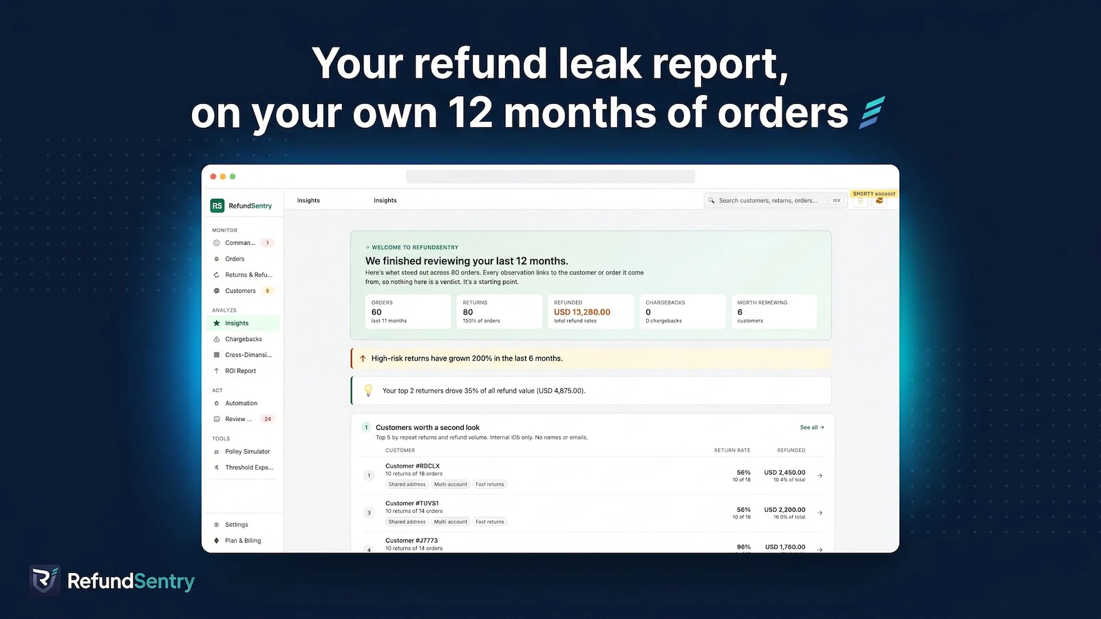 RefundSentry screenshot 2