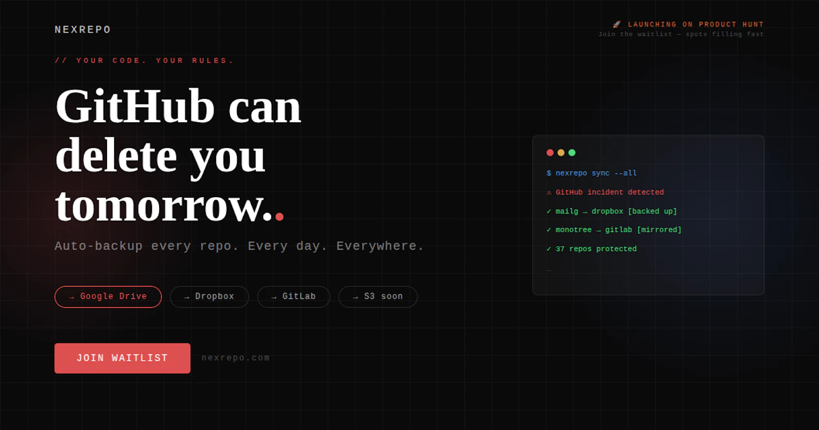 NexRepo screenshot 1