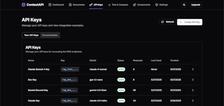 ContextAPI - AI API that knows your data gallery image