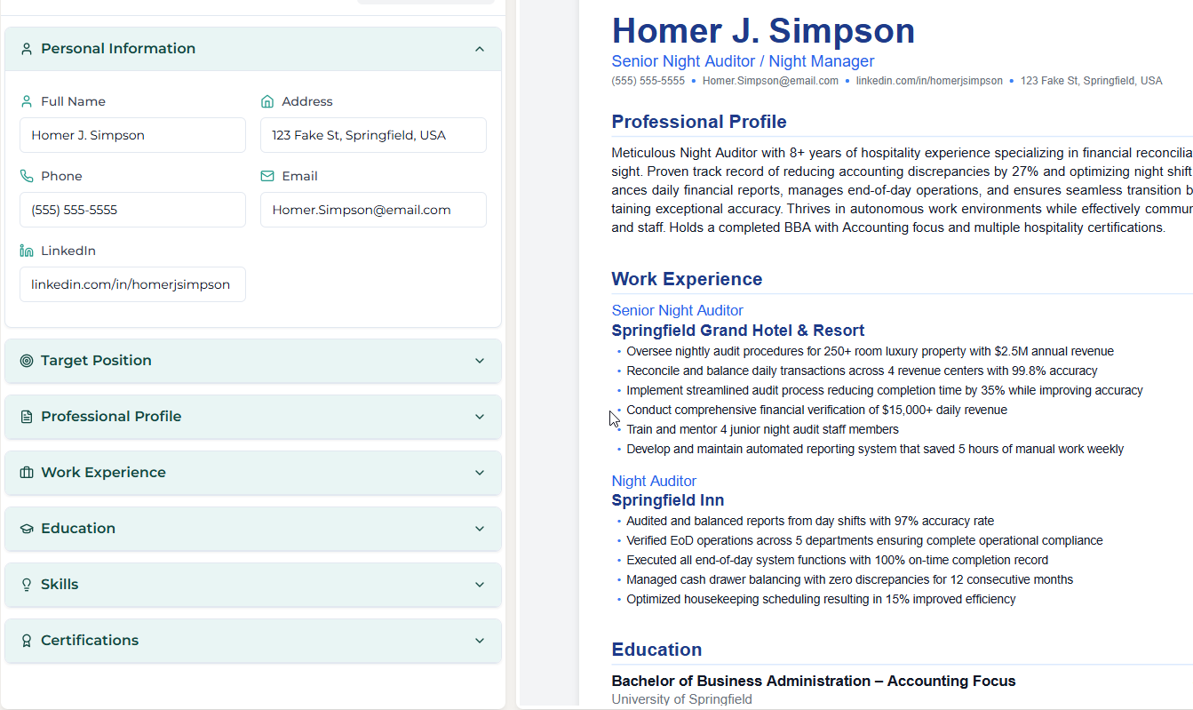 Interactive CV media 4