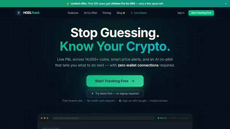 HODLTrack screenshot 1