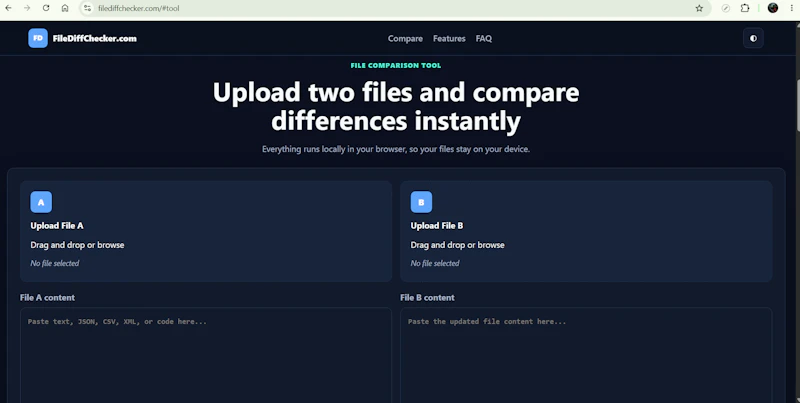 FileDiffChecker.com screenshot 2