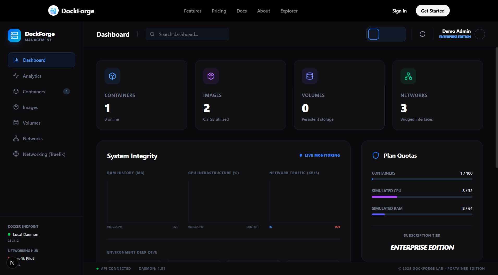 Dock Forge Docker Hosting Control Panel gallery image