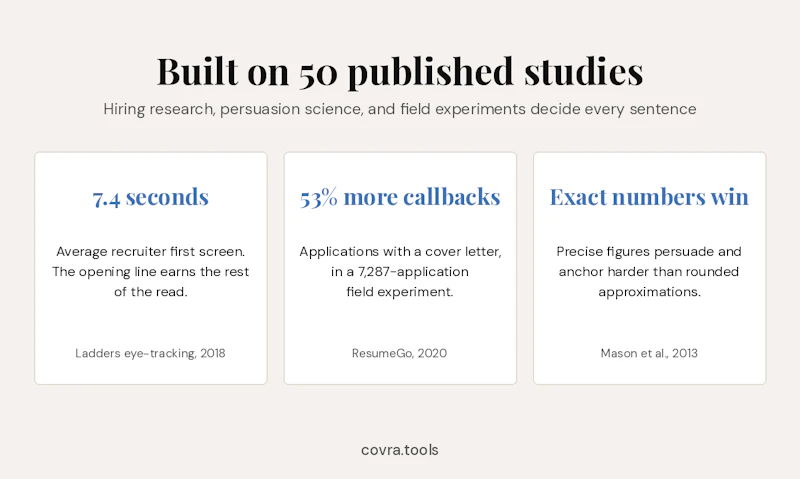 Covra - Instant Cover Letters screenshot 2