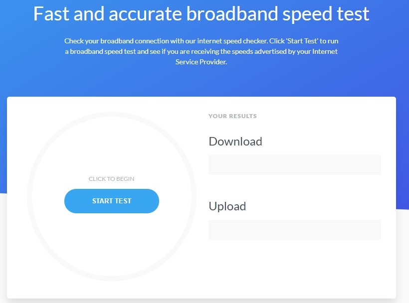 Broadband Speed Test for the UK