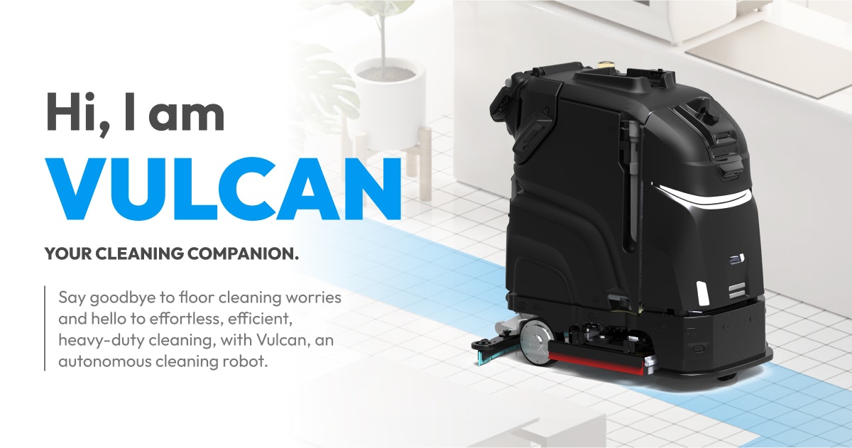 Vulcan Heavy-duty Cleaning Robot - Main product screenshot demonstrating key features and user interface