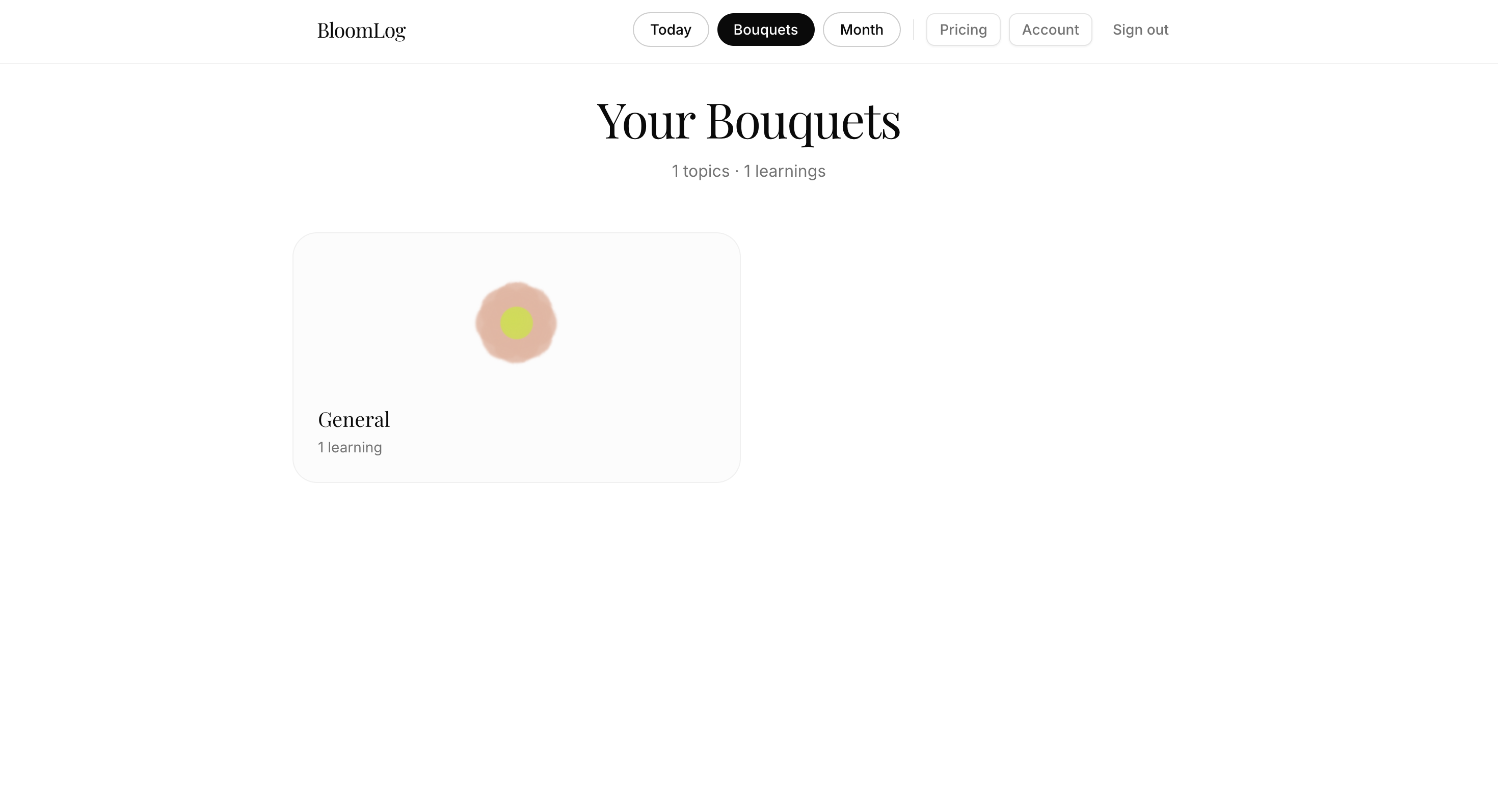 BloomLog - Screenshot 2 showing product features and functionality