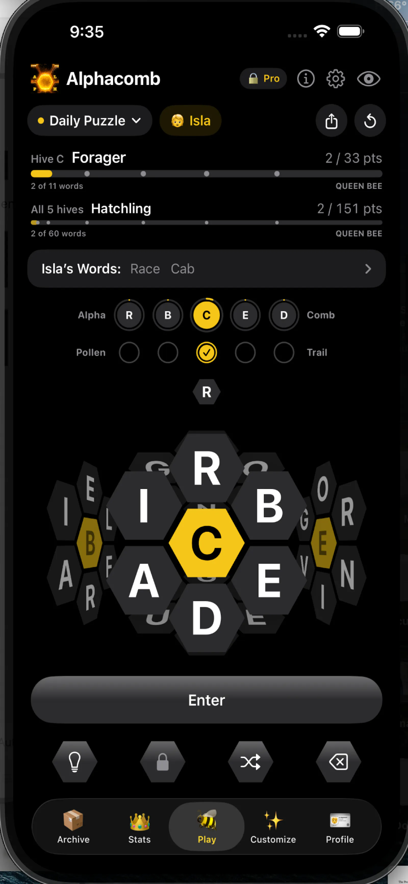 Alphacomb screenshot 1
