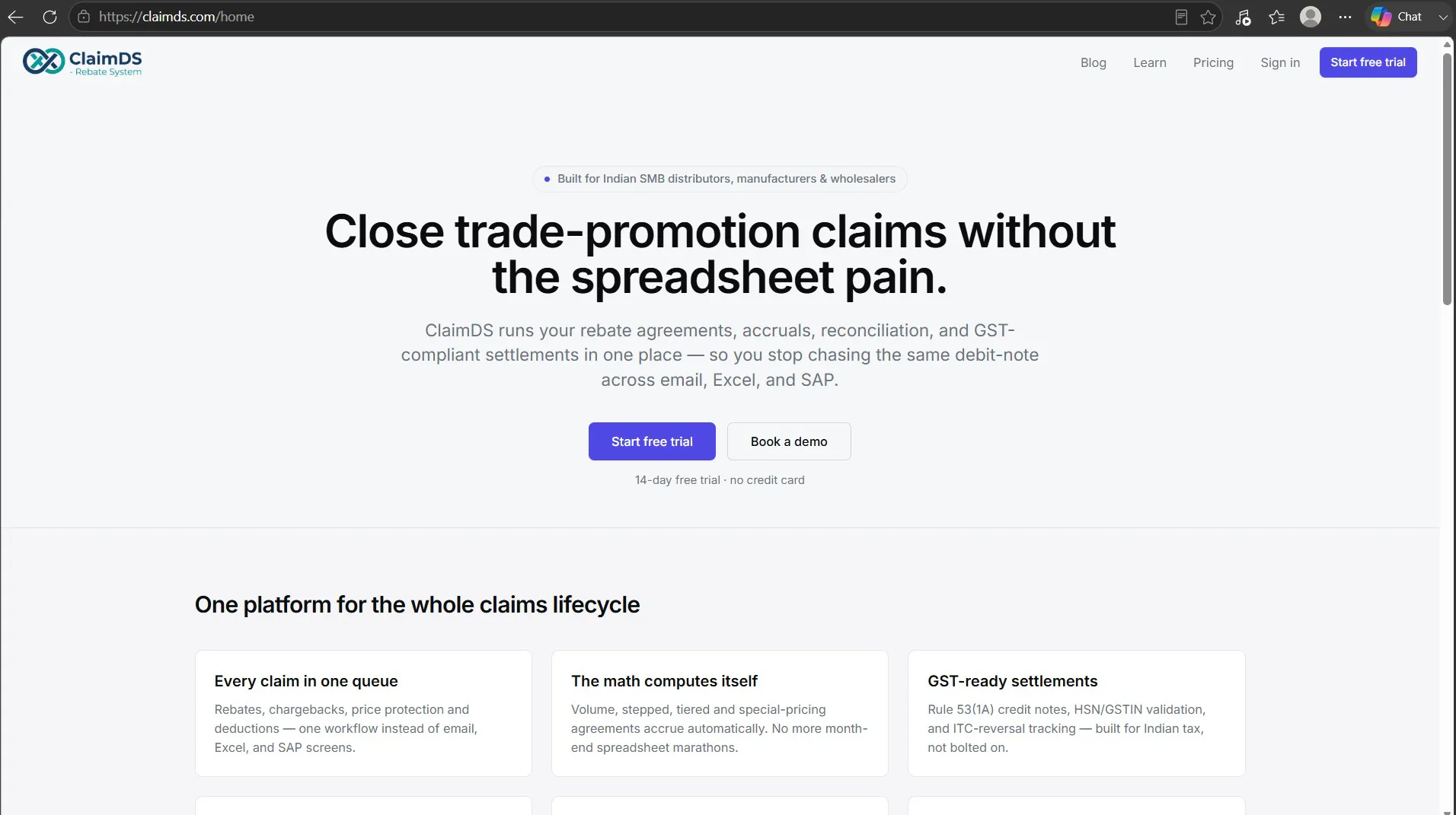 ClaimDS-B2B Rebates, TPM, Claims for SMB gallery image