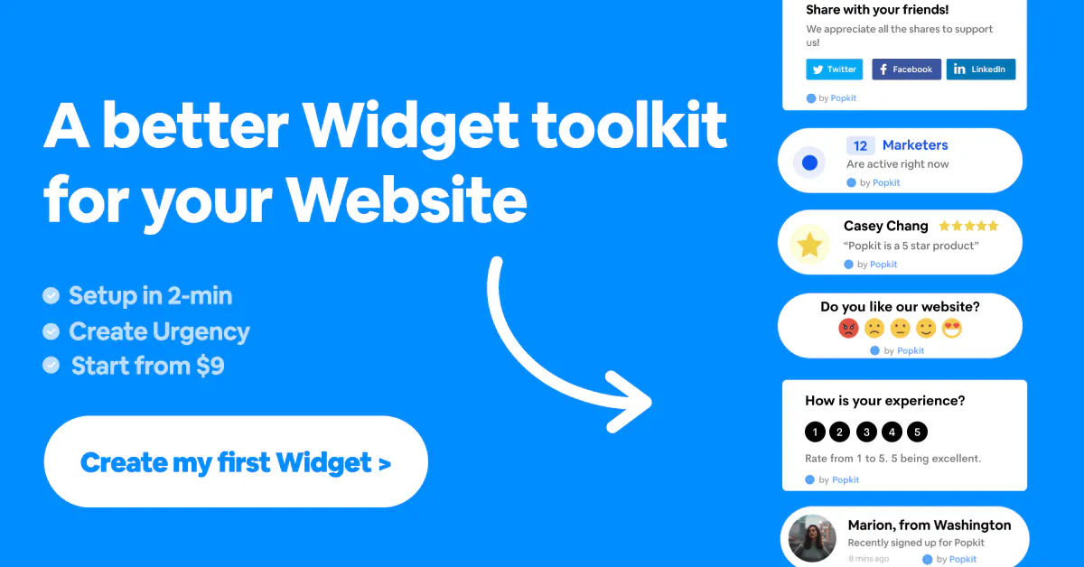 PopKit: Widget toolkit to grow your conversions | Product Hunt