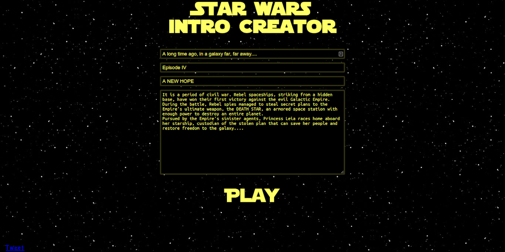 Star Wars Intro Creator Create your own Star Wars intro Product Hunt