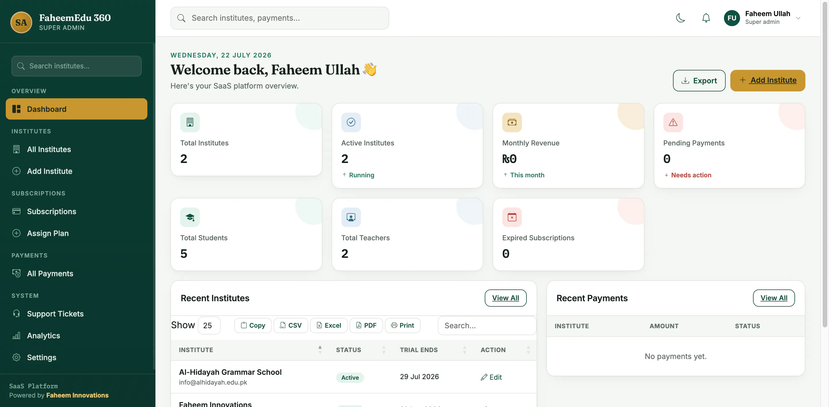 Login — FaheemEdu 360