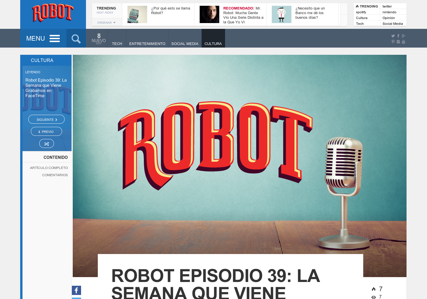 Robot Podcast - La semana que viene grabamos en FaceTime gallery image