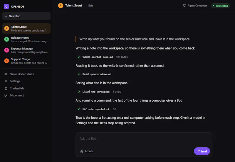OPENBOT screenshot 2