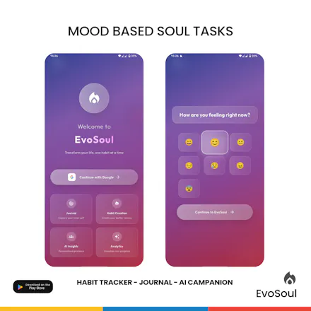 EvoSoul-AI Journal, Habit & Mood Tracker gallery image