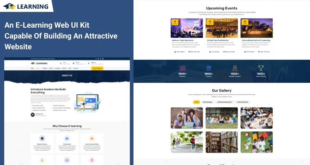 Modelos de sites de e-learning media 2