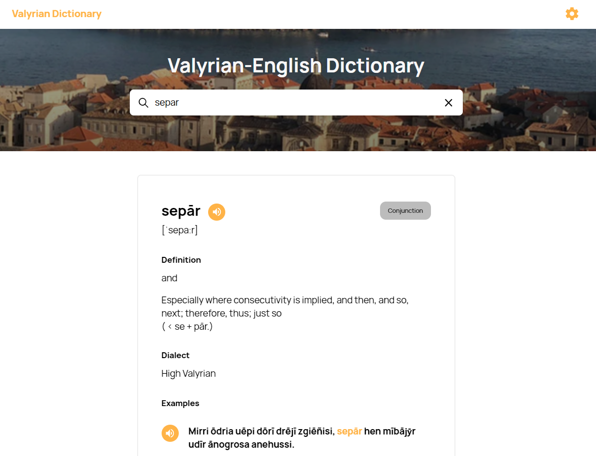 Valyrian Dictionary gallery image