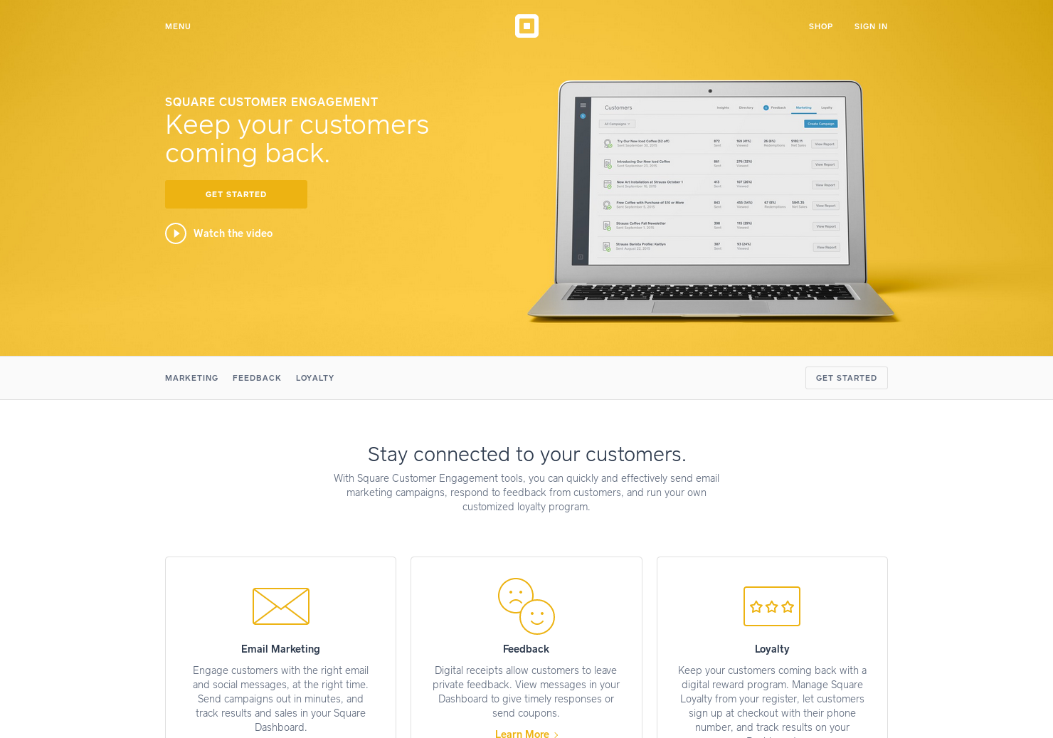 Square Custome Engagement