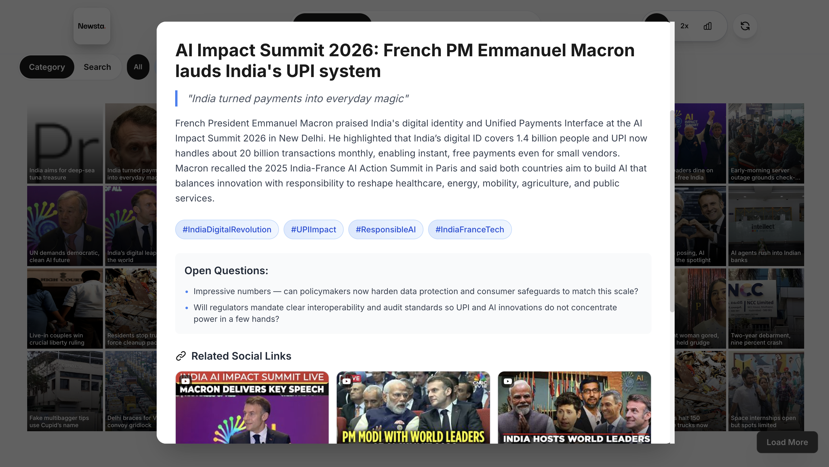 Newsta - Screenshot 3 showing product features and functionality