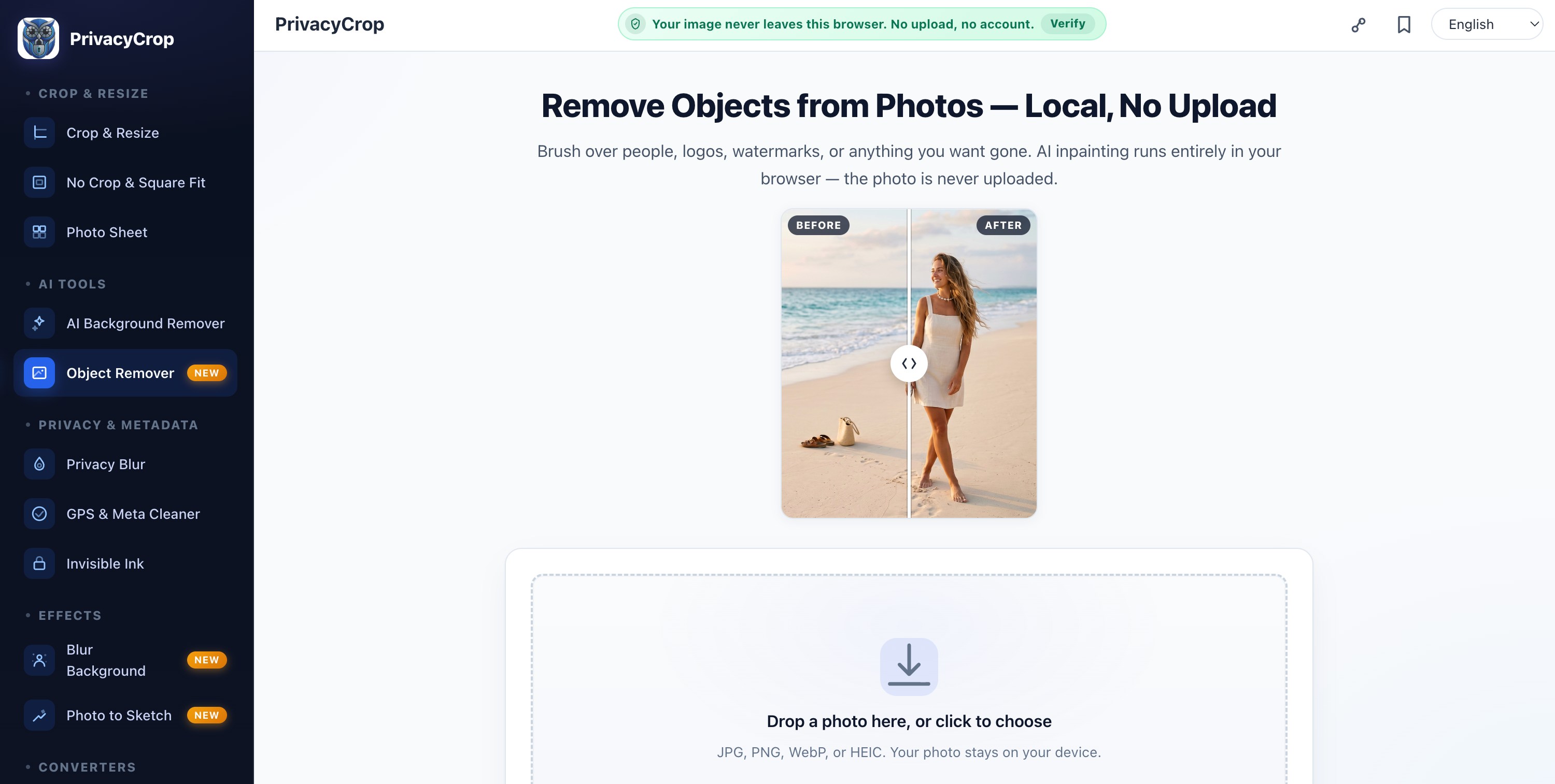 PrivacyCrop 3.0 gallery image
