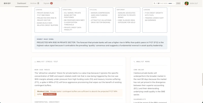 BRIEF — Intelligence Synthesis screenshot 3