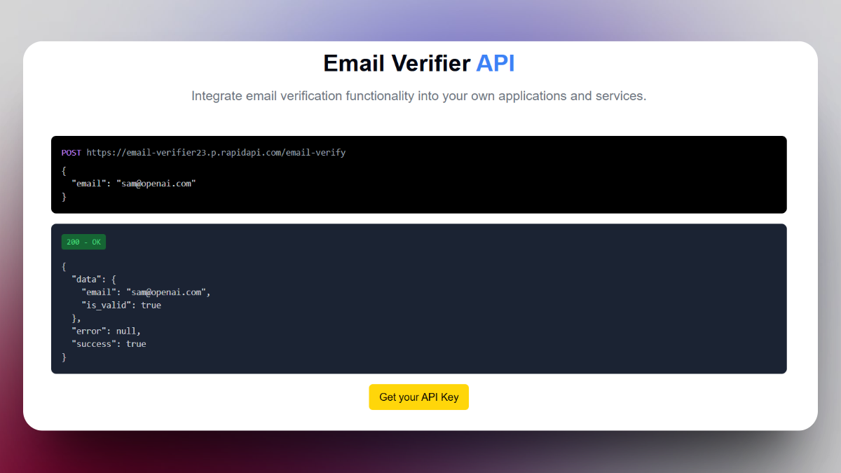 Media API xác minh email - Xác minh email.Loại bỏ độ nảy cứng.Tăng khả năng giao hàng 2