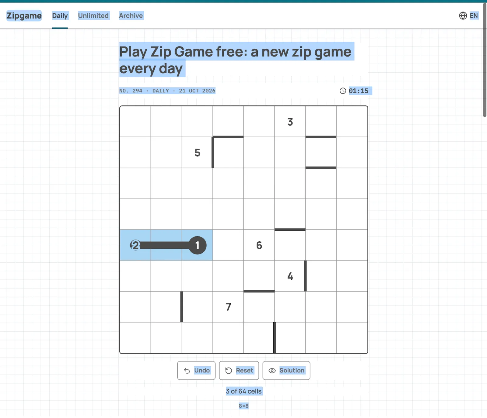 Zipgame screenshot 2