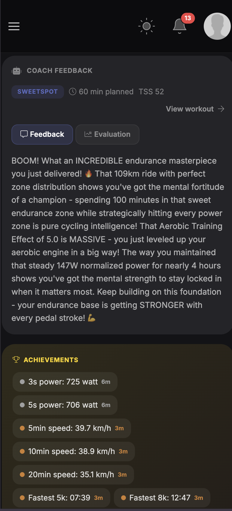 PersonalBestPace - AI cycling coach gallery image