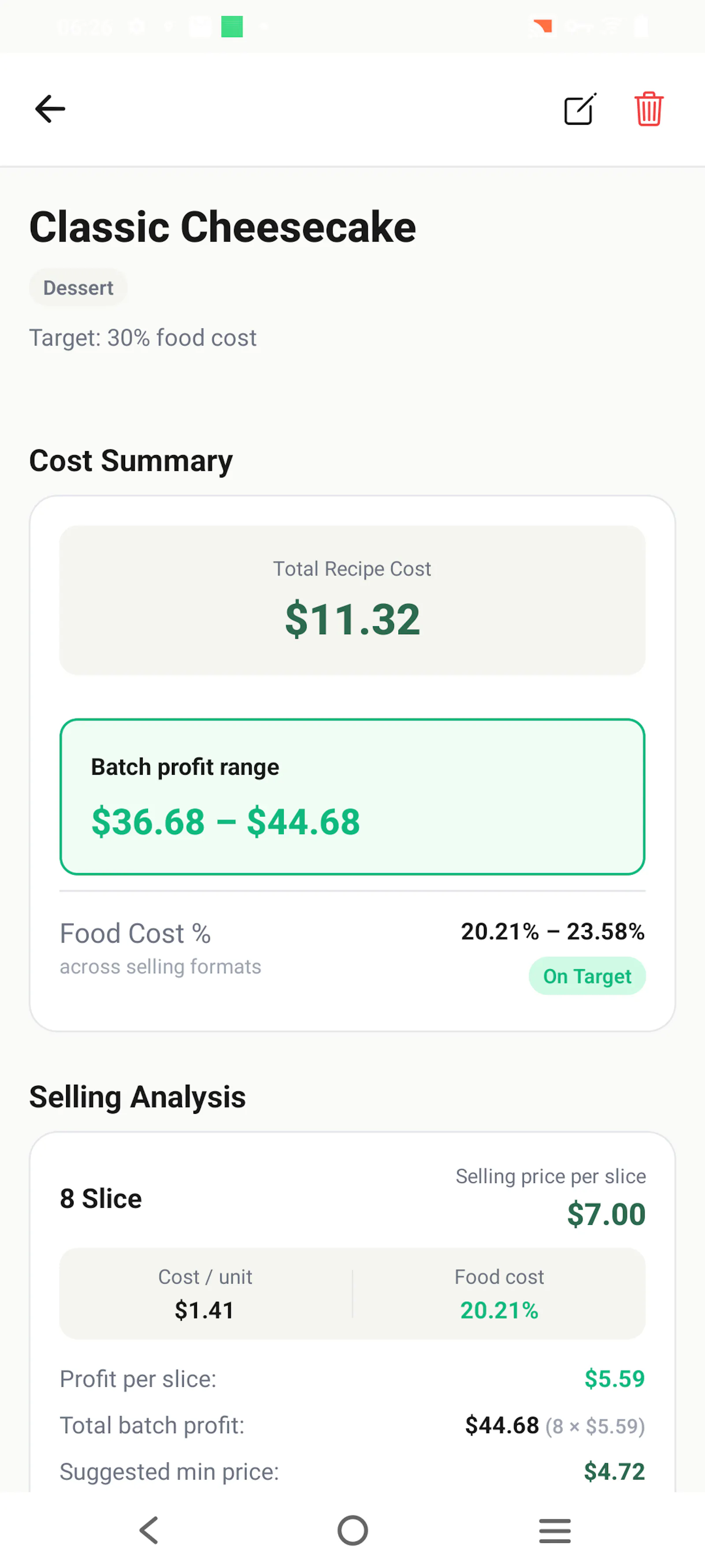 CostMyDish screenshot 4