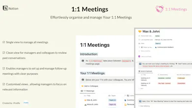 Notion 1:1 Meetings gallery image