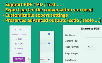 ChatGPT Exporter - save to PDF, Markdown gallery image