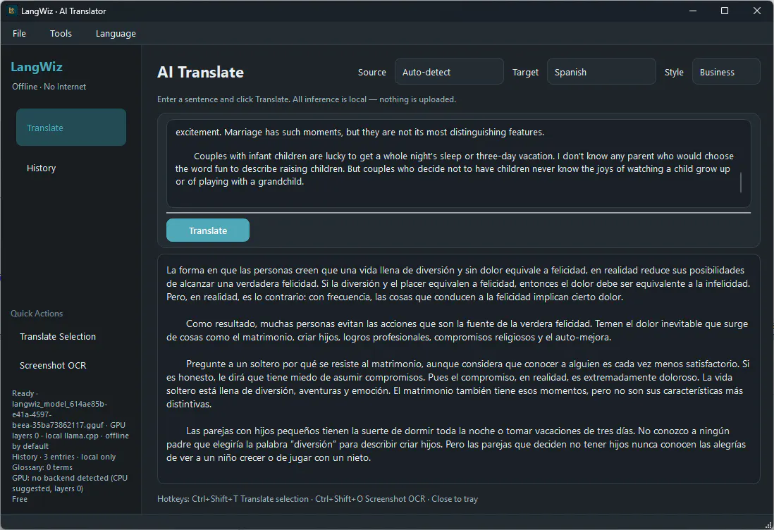 LangWiz AI Translator gallery image