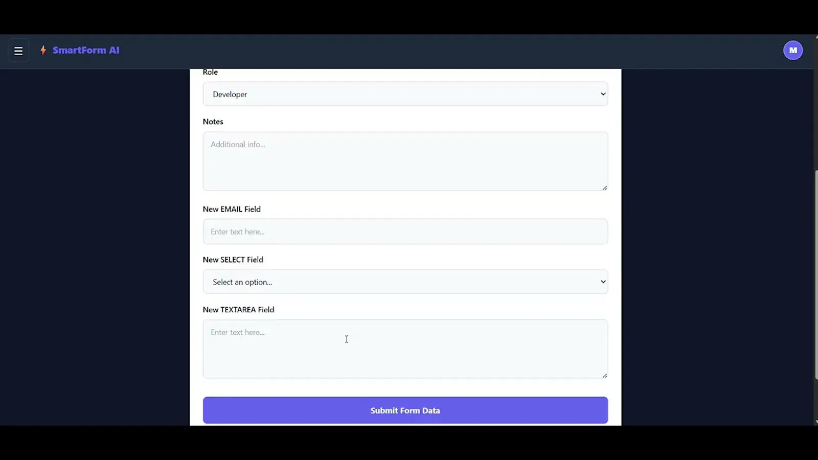SmartForm AI screenshot 1 (video preview)