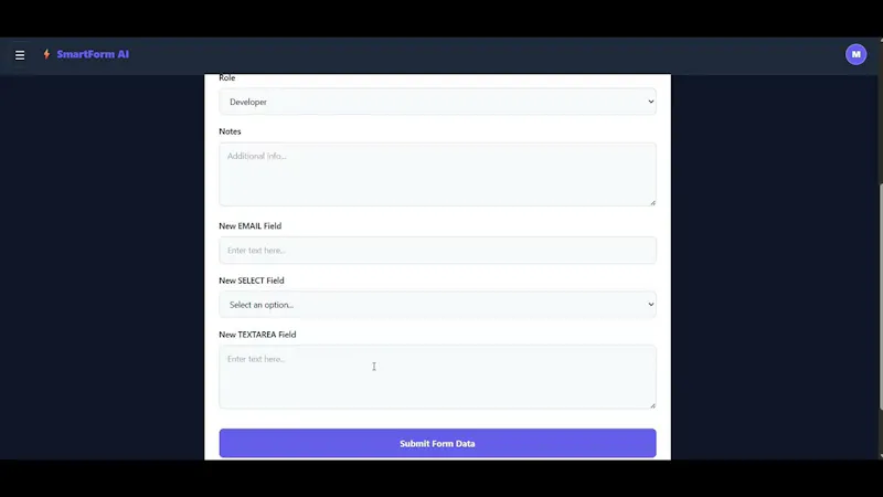 SmartForm AI screenshot 1 (video preview)