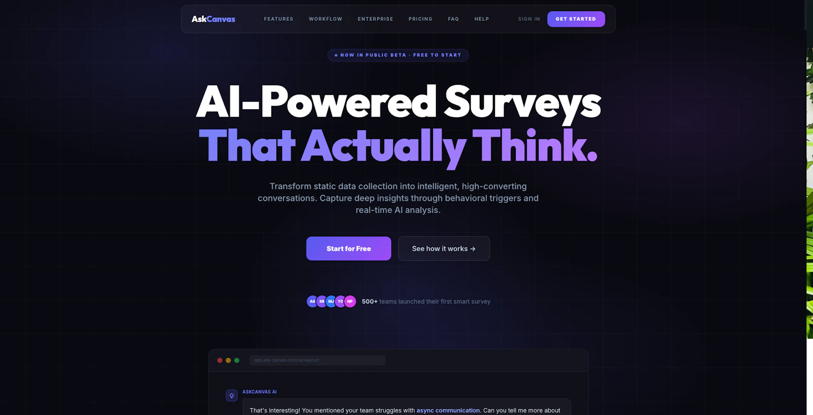 AskCanvas screenshot 1