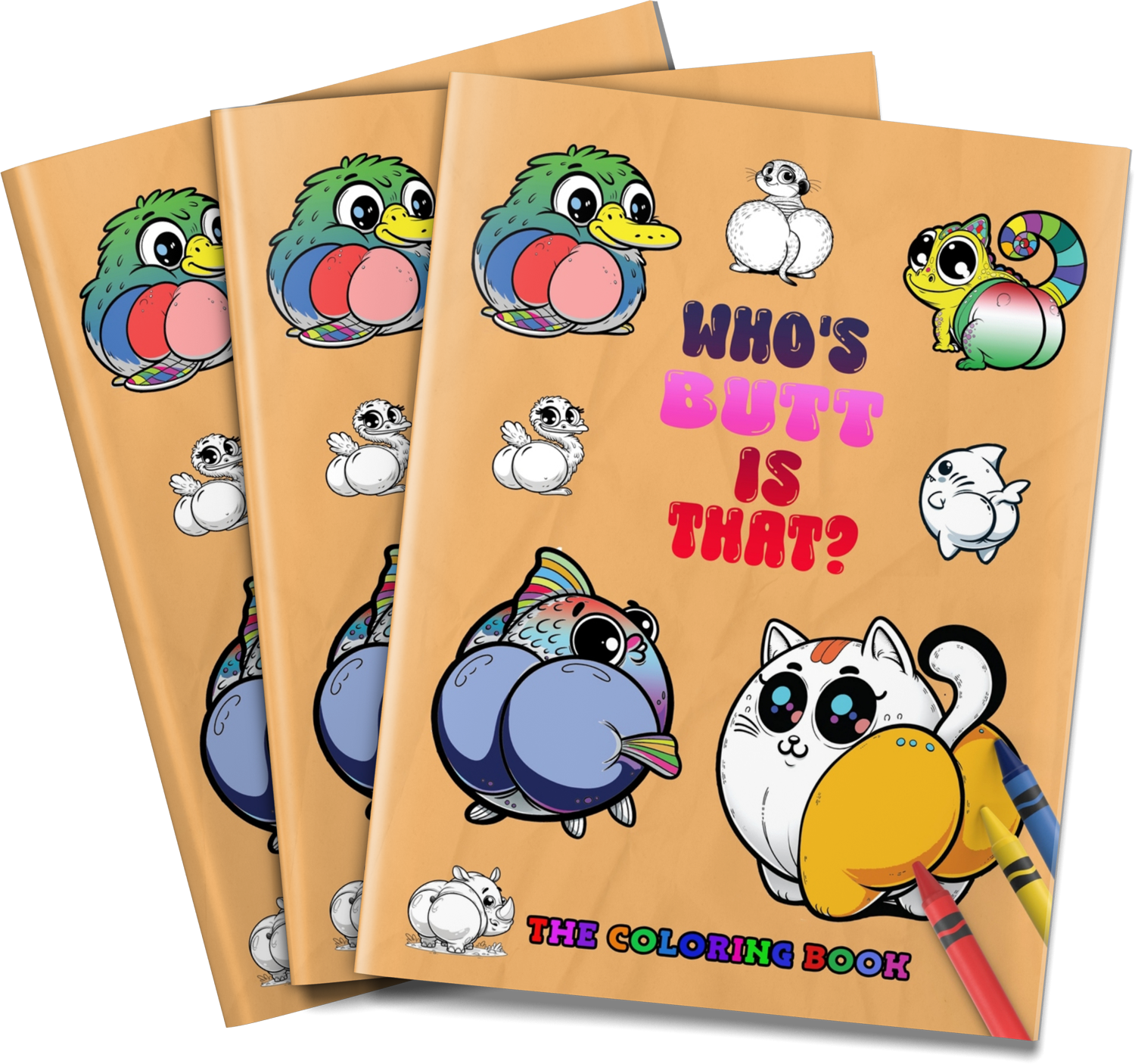 Who's Butt Is That? - 30 Coloring Pages